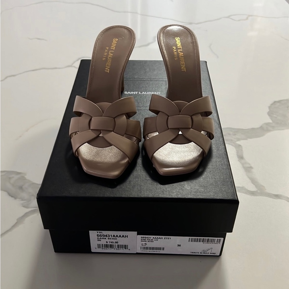 Saint Laurent Tribute Mules sz 36